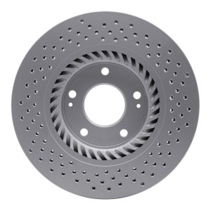Hyundai Tiburon Brake Rotor (1) - Front - R1 Concepts - GeoSPEC Coated - Drilled - `07-`08